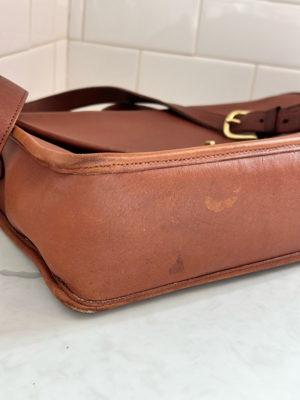 Vintage Coach Lexington Briefcase 5265 British Tan Leather Messenger Bag USA - Picture 12 of 16